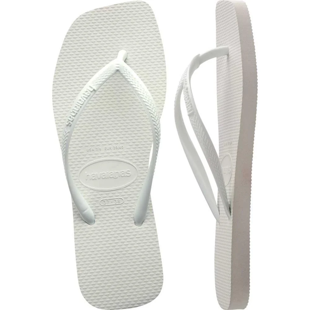 Chinelo Havaianas Feminino Slim Square 37/8 Branco Havaianas (Par) - imagem 6