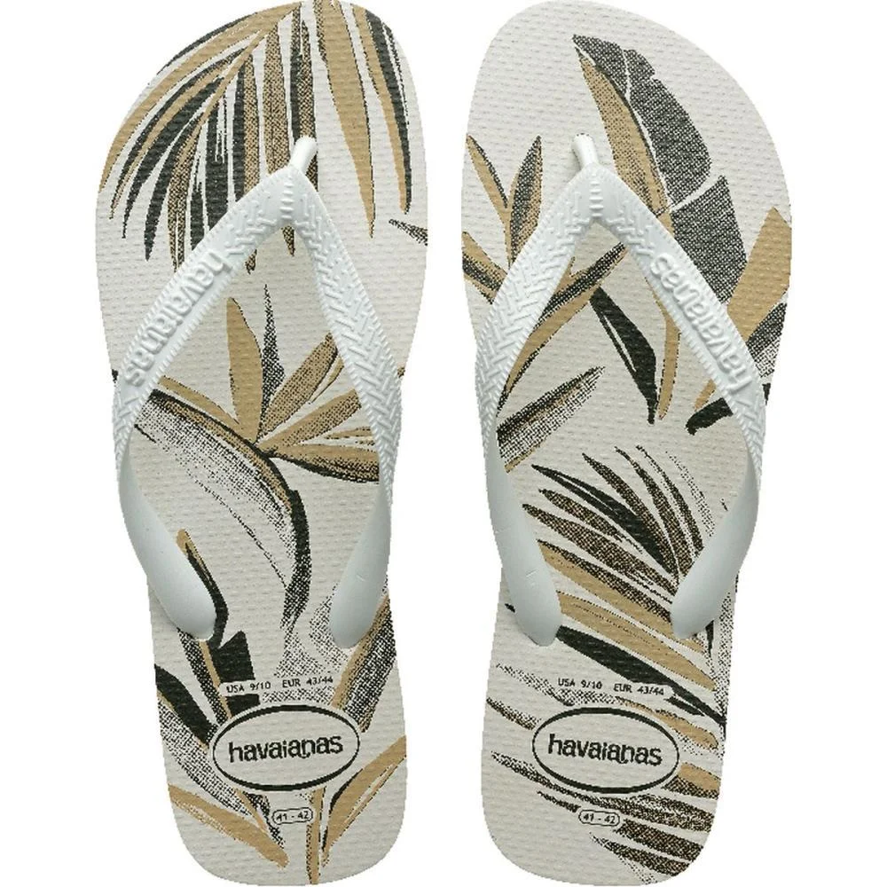 Chinelo Havaianas Masculino Aloha 41/2 Branco/Verde Olive Havaianas (Par) - imagem 3