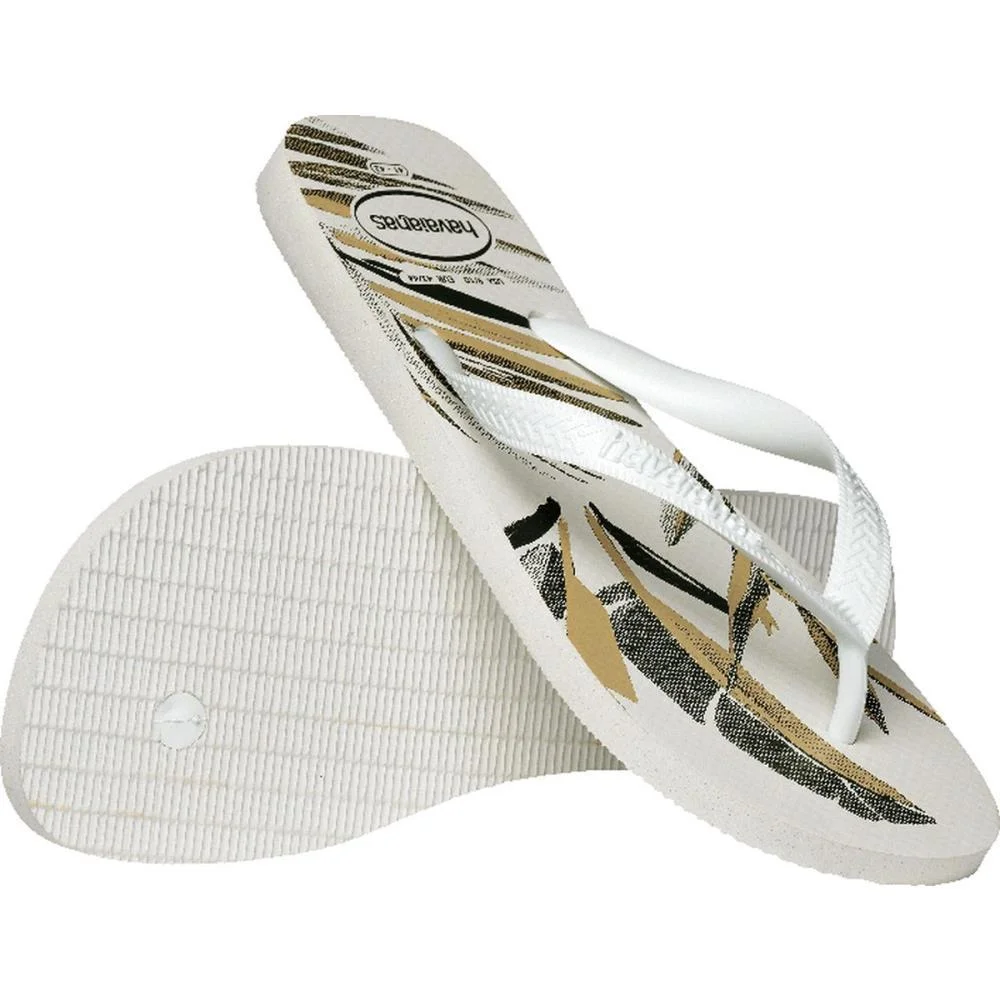 Chinelo Havaianas Masculino Aloha 41/2 Branco/Verde Olive Havaianas (Par) - imagem 6