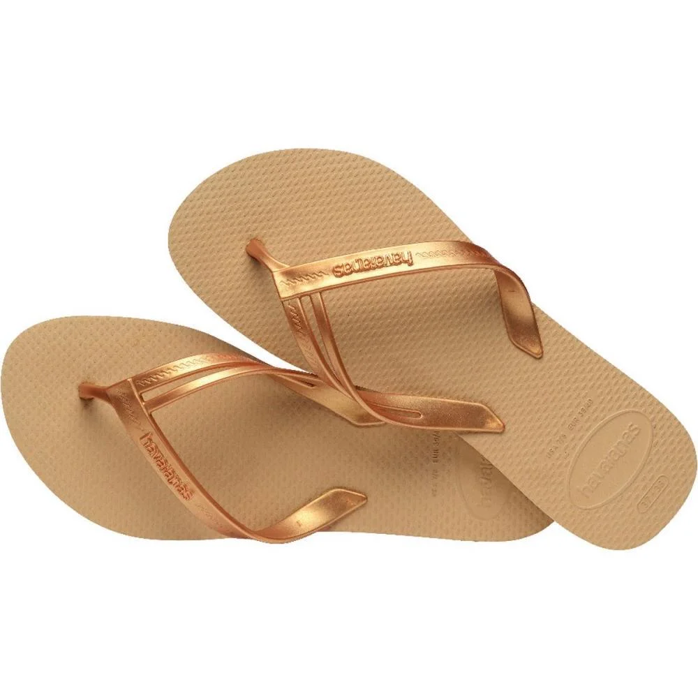Chinelo Havaianas Feminino Elegance 35/6 Dourada Havaianas (Par) - imagem 6