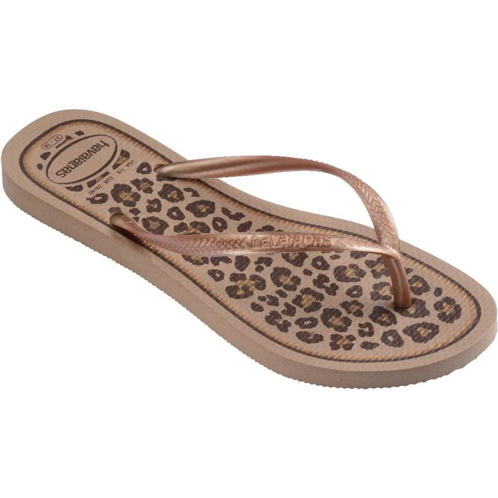 Chinelo Havaianas Feminino Slim Animals 35/6 Rose Gold Havaianas (Par) - imagem 3
