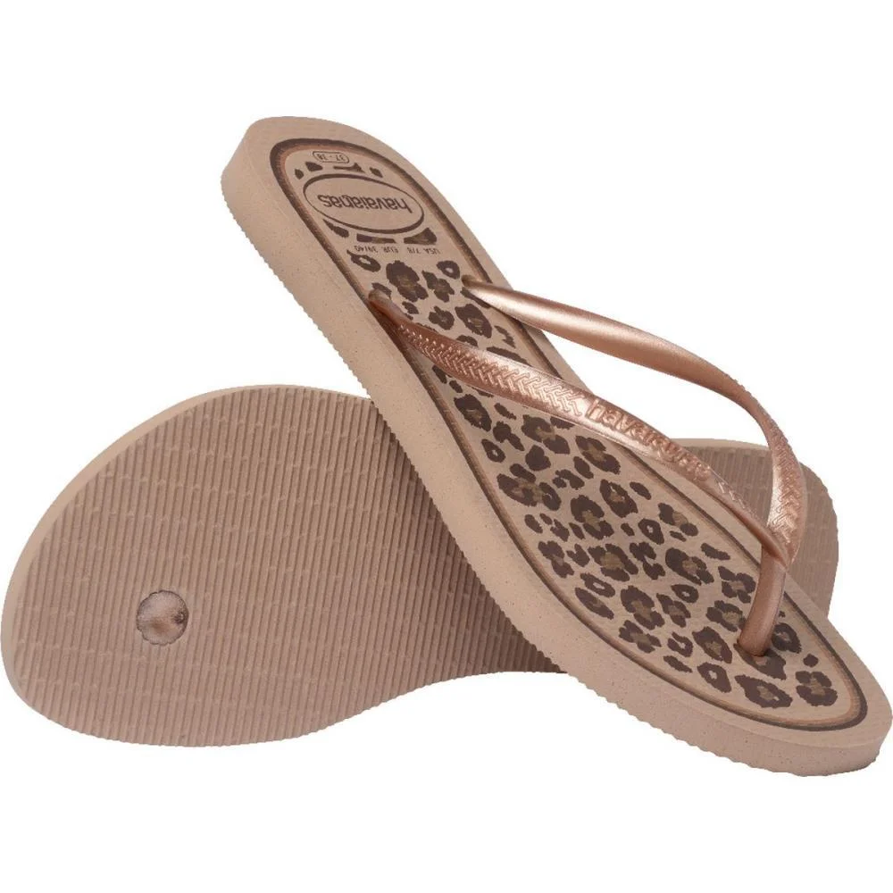 Chinelo Havaianas Feminino Slim Animals 35/6 Rose Gold Havaianas (Par) - imagem 5