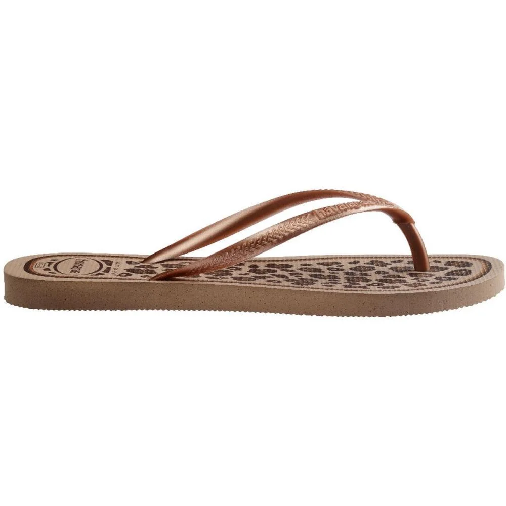 Chinelo Havaianas Feminino Slim Animals 37/8 Rose Gold Havaianas (Par) - imagem 4