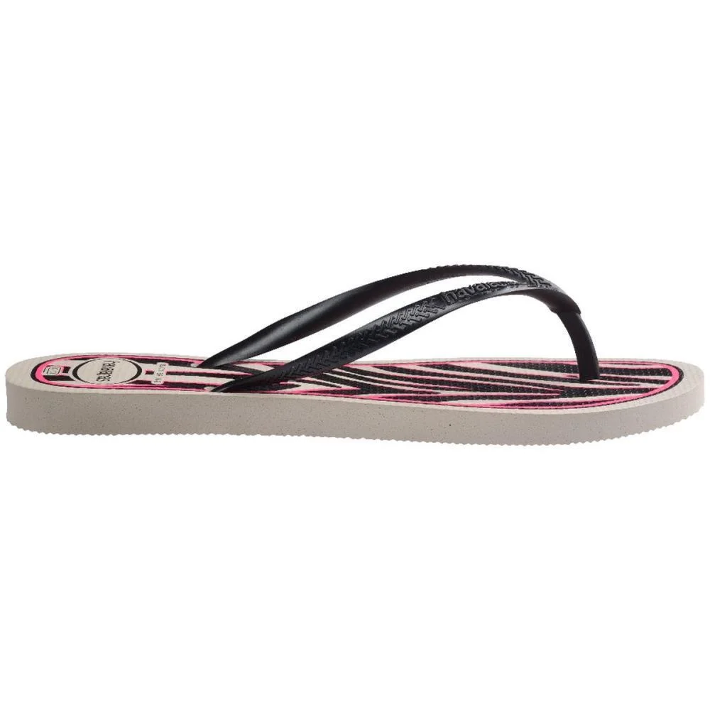 Chinelo Havaianas Feminino Slim Animals 37/8 Bege Palha Havaianas (Par) - imagem 4