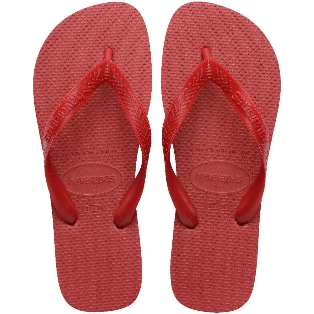 Chinelo Havaianas Top 39/0 Vermelho Hibisco Havaianas (Par) - imagem 3