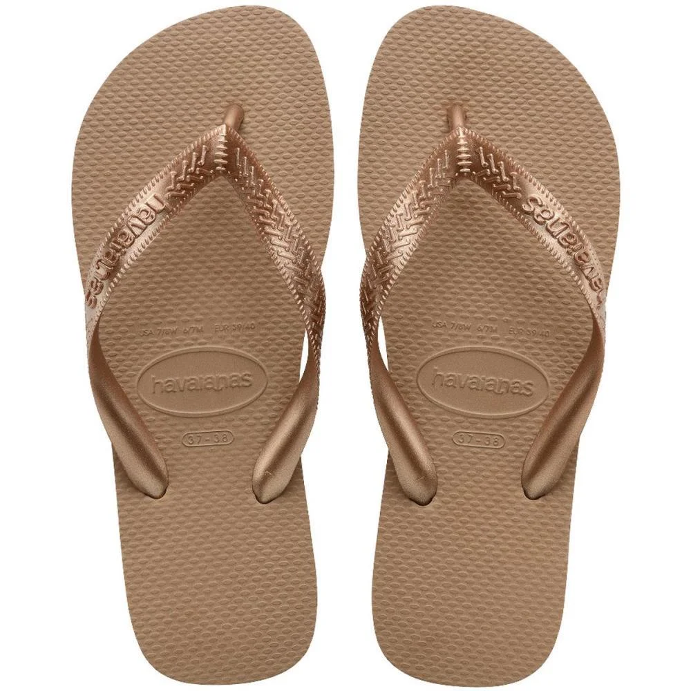 Chinelo Havaianas Feminino Top Tiras 39/0 Rose Gold Havaianas (Par) - imagem 6
