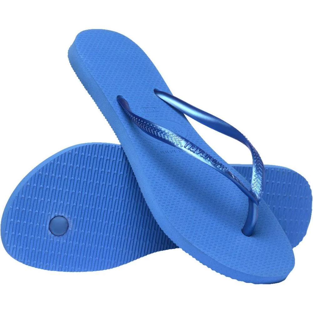 Chinelo Havaianas Feminino Slim 35/6 Azul Brilhante Havaianas (Par) - imagem 6