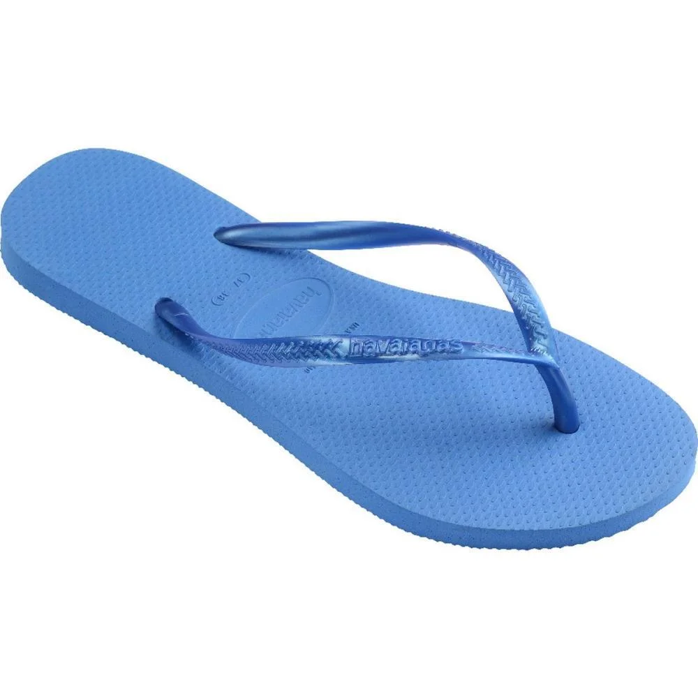 Chinelo Havaianas Feminino Slim 39/0 Azul Brilhante Havaianas (Par) - imagem 4
