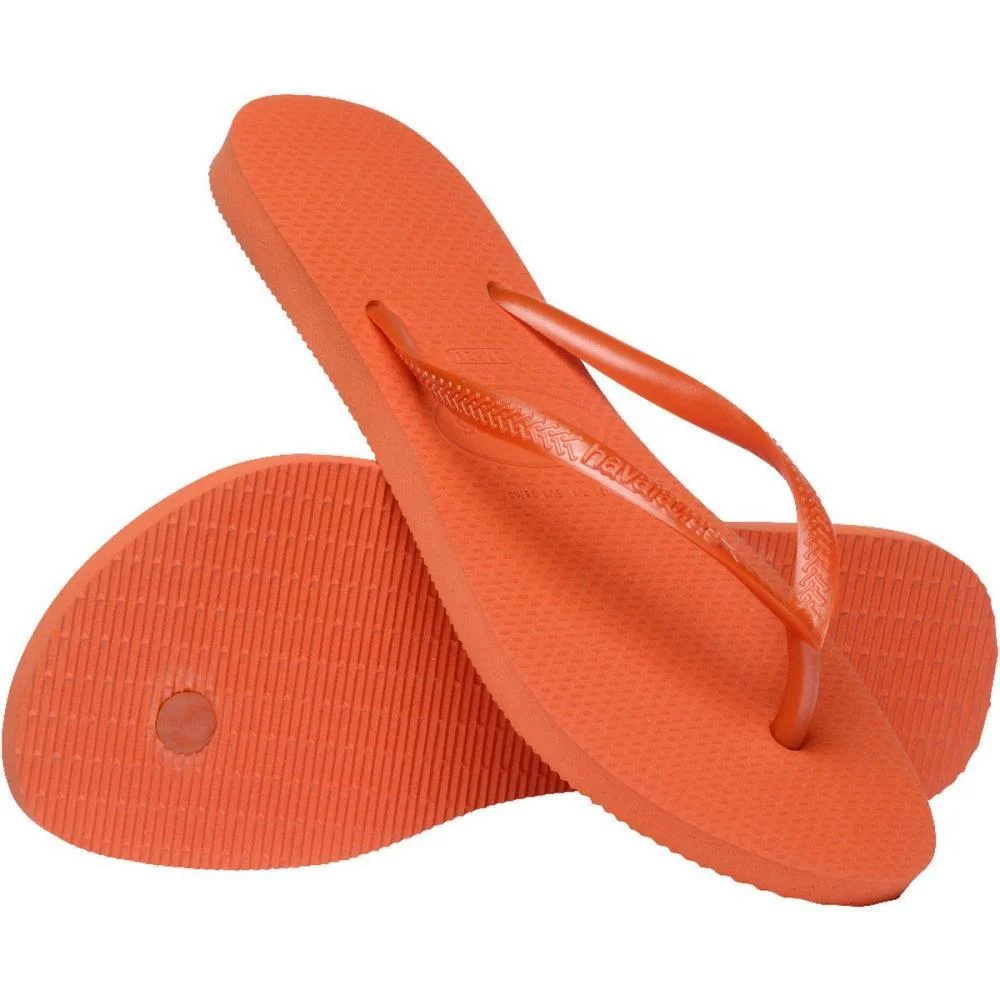 Chinelo Havaianas Feminino Slim 37/8 Laranja Sunset Havaianas (Par) - imagem 6