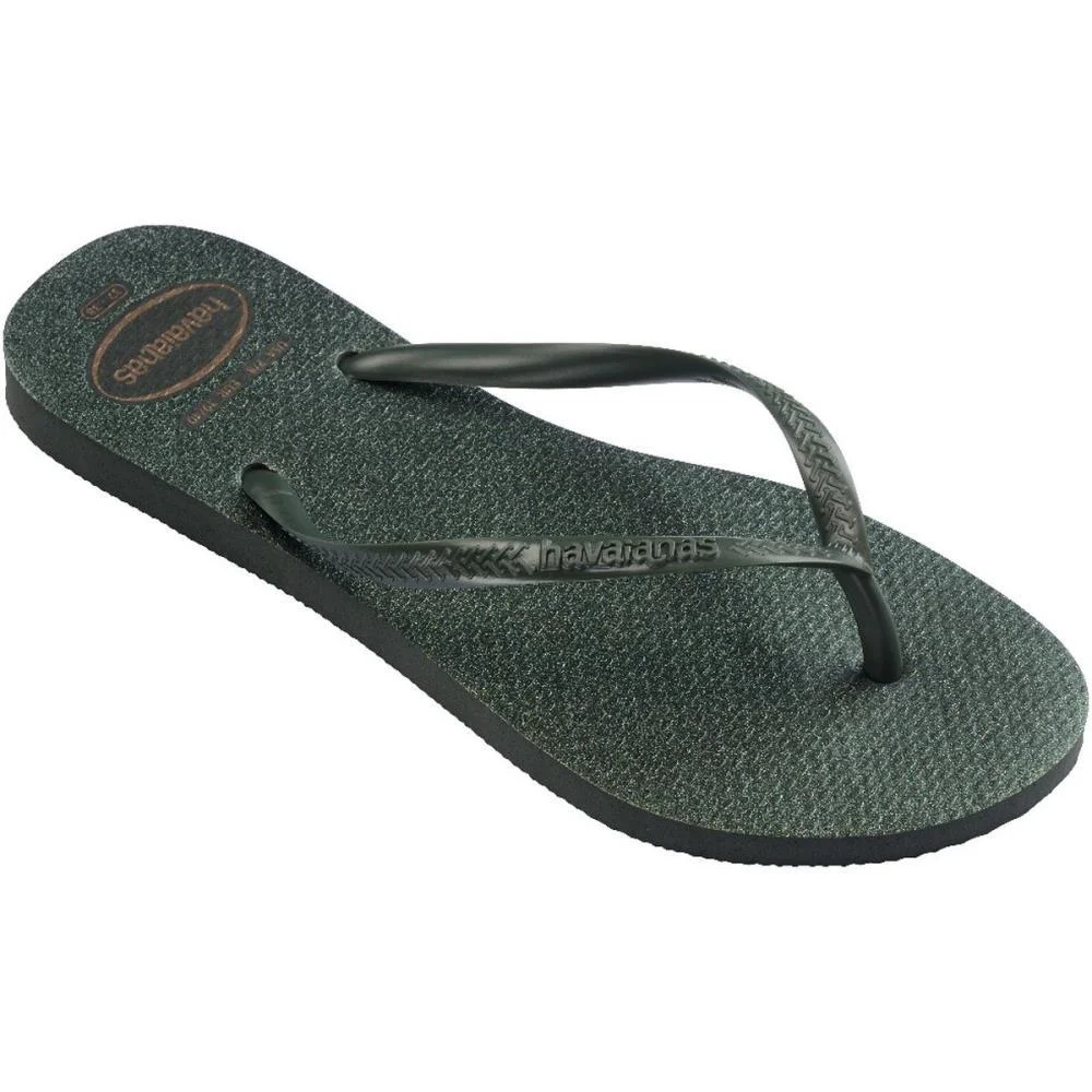 Chinelo Havaianas Feminino Slim Gloss 37/8 Verde Olive Havaianas (Par) - imagem 4