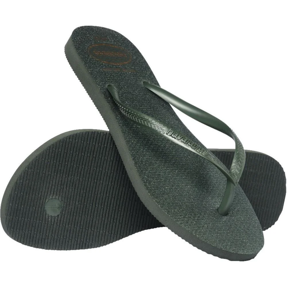 Chinelo Havaianas Feminino Slim Gloss 39/0 Verde Olive Havaianas (Par) - imagem 6
