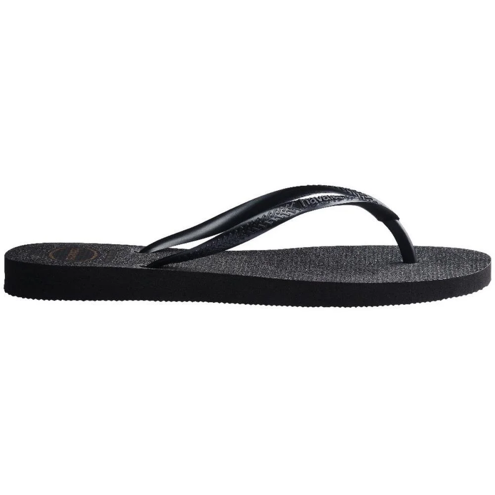 Chinelo Havaianas Feminino Slim Gloss 39/0 Preto/Prata Havaianas (Par) - imagem 5