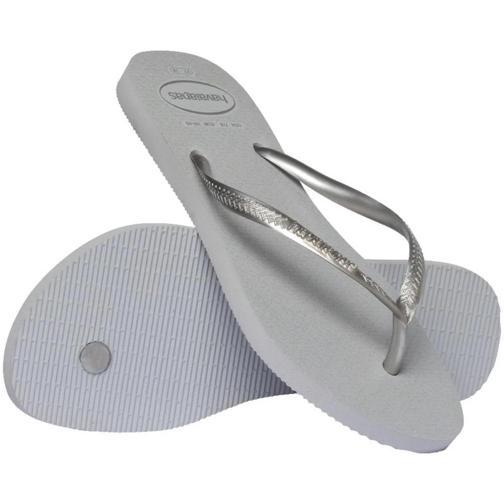 Chinelo Havaianas Feminino Slim Gloss 37/8 Cinza Gelo Havaianas (Par) - imagem 6