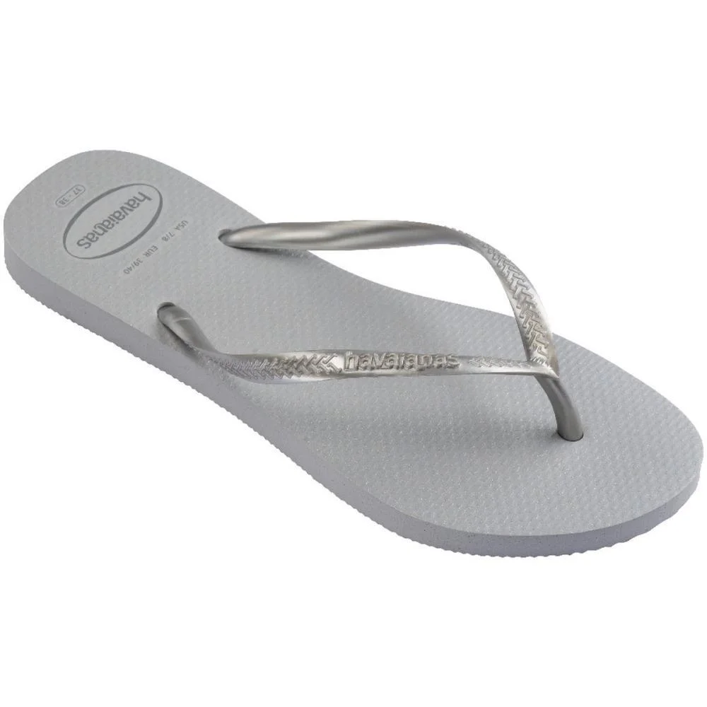 Chinelo Havaianas Feminino Slim Gloss 39/0 Cinza Gelo Havaianas (Par) - imagem 4