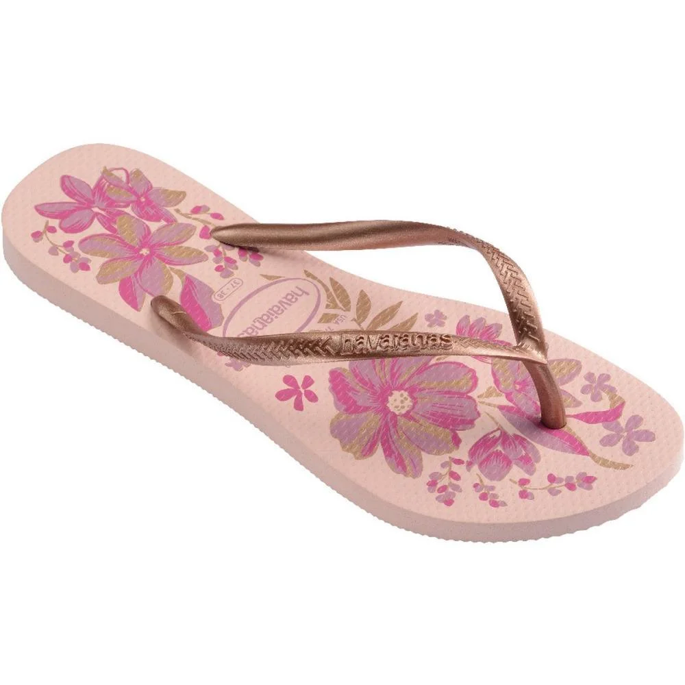 Chinelo Havaianas Feminino Slim Organic 33/4 Rosa/Dourado Havaianas (Par) - imagem 4