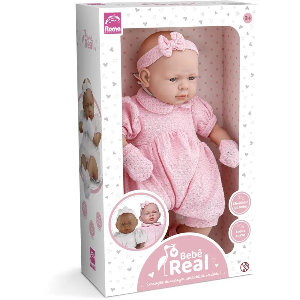 Boneca Bebe Real 52Cm. Roma - imagem 4