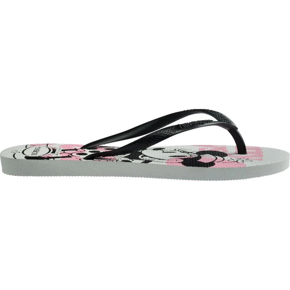 Chinelo Havaianas Feminino Slim Disney 39/0 Branco/Preto Havaianas (Par) - imagem 4