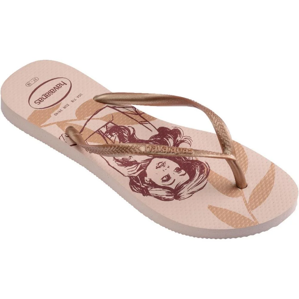 Chinelo Havaianas Feminino Slim Disney 39/0 Rosa Ballet Havaianas (Par) - imagem 3