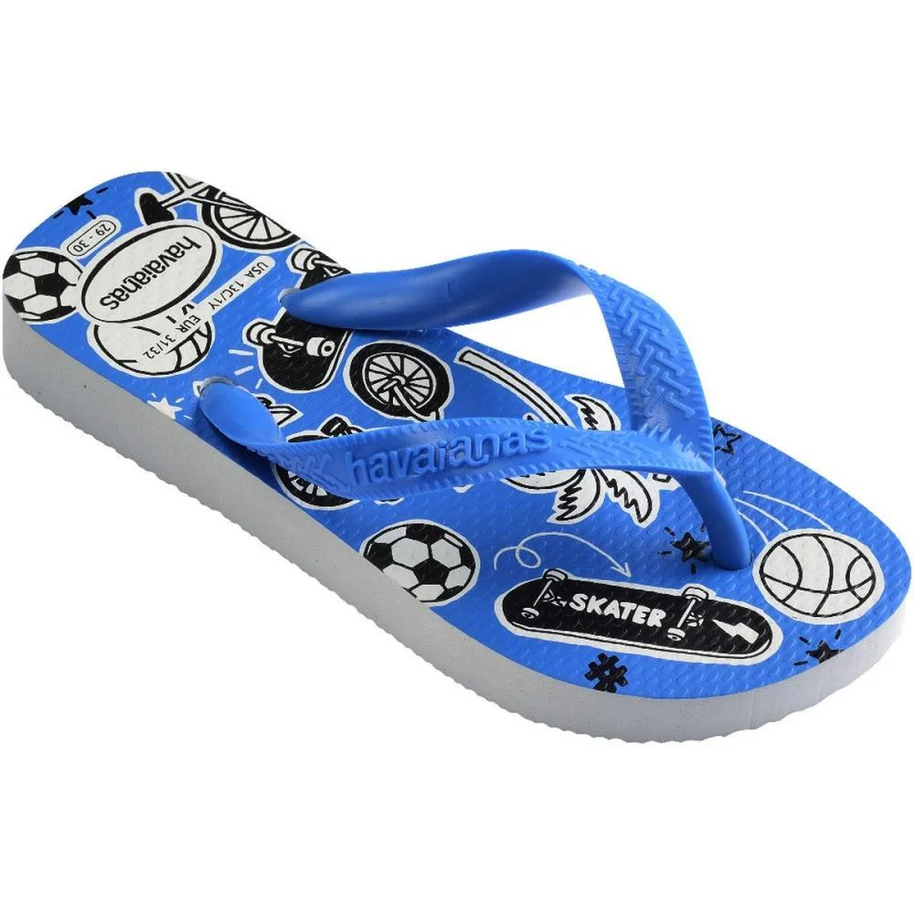 Chinelo Havaianas Infantil Kids Athletic 29/0 Branco/Azul Havaianas (Par) - imagem 3