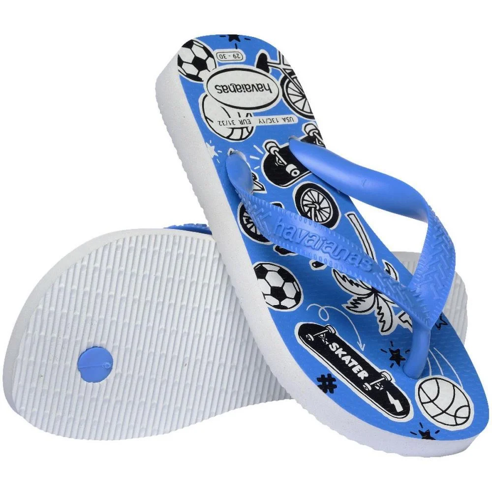 Chinelo Havaianas Infantil Kids Athletic 35/6 Branco/Azul Havaianas (Par) - imagem 5