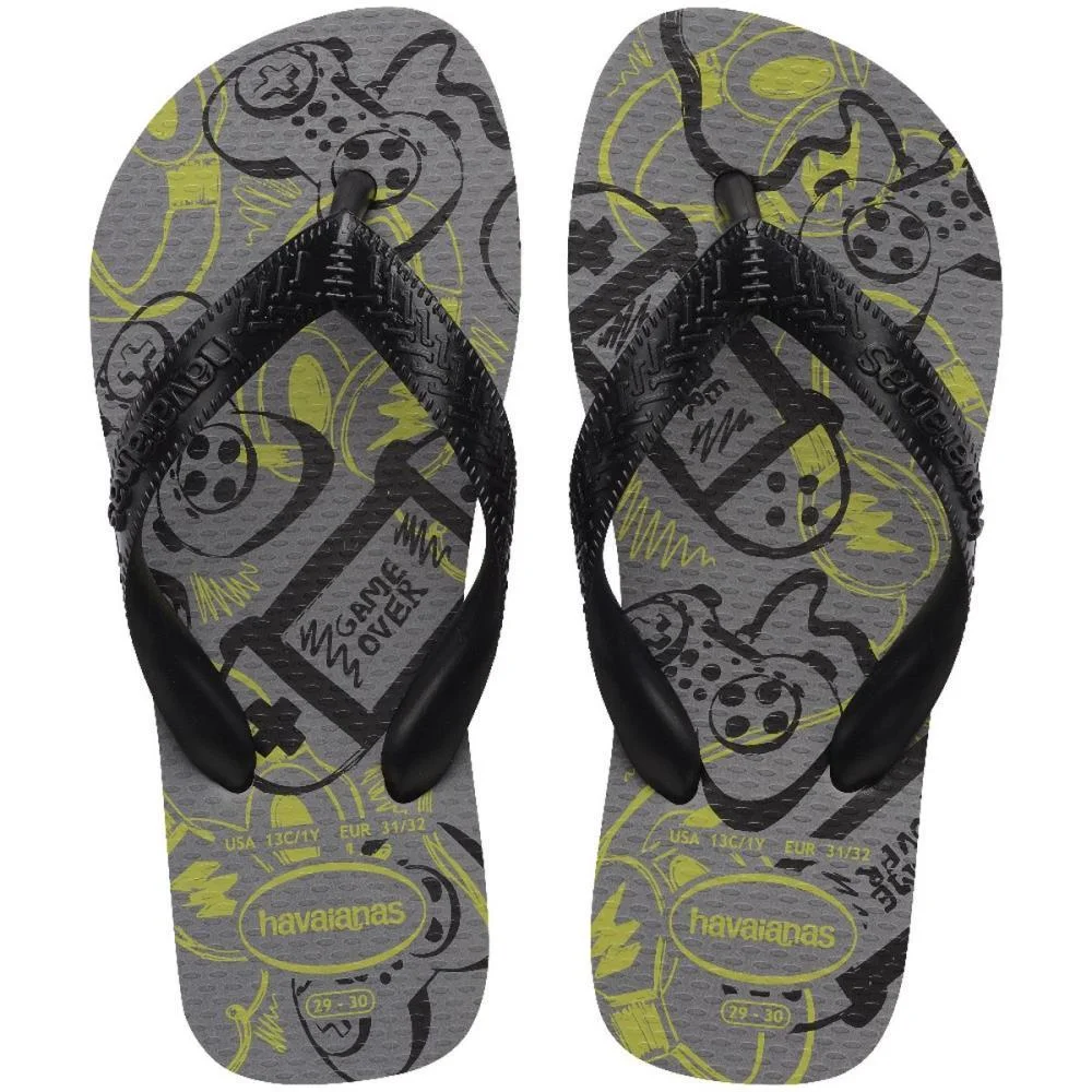 Chinelo Havaianas Infantil Kids Athletic 31/2 Cinza Aco Havaianas (Par) - imagem 6