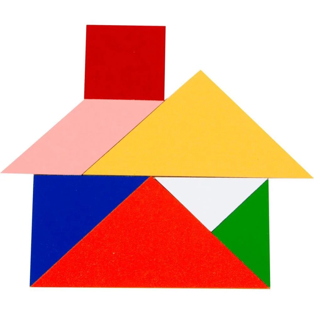 Brinquedo Pedagogico Madeira Tangram 35 Pecas Em Madeira Carlu - imagem 4