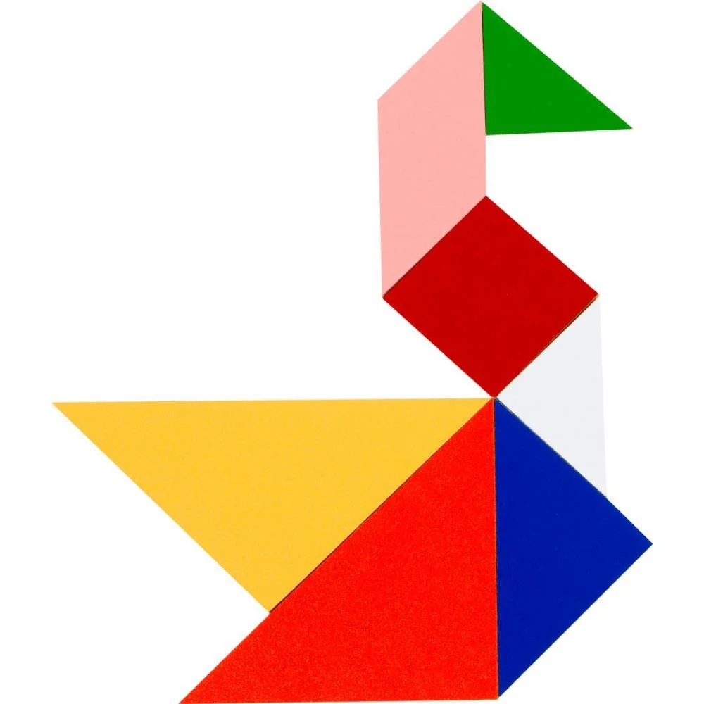 Brinquedo Pedagogico Madeira Tangram 35 Pecas Em Madeira Carlu - imagem 6