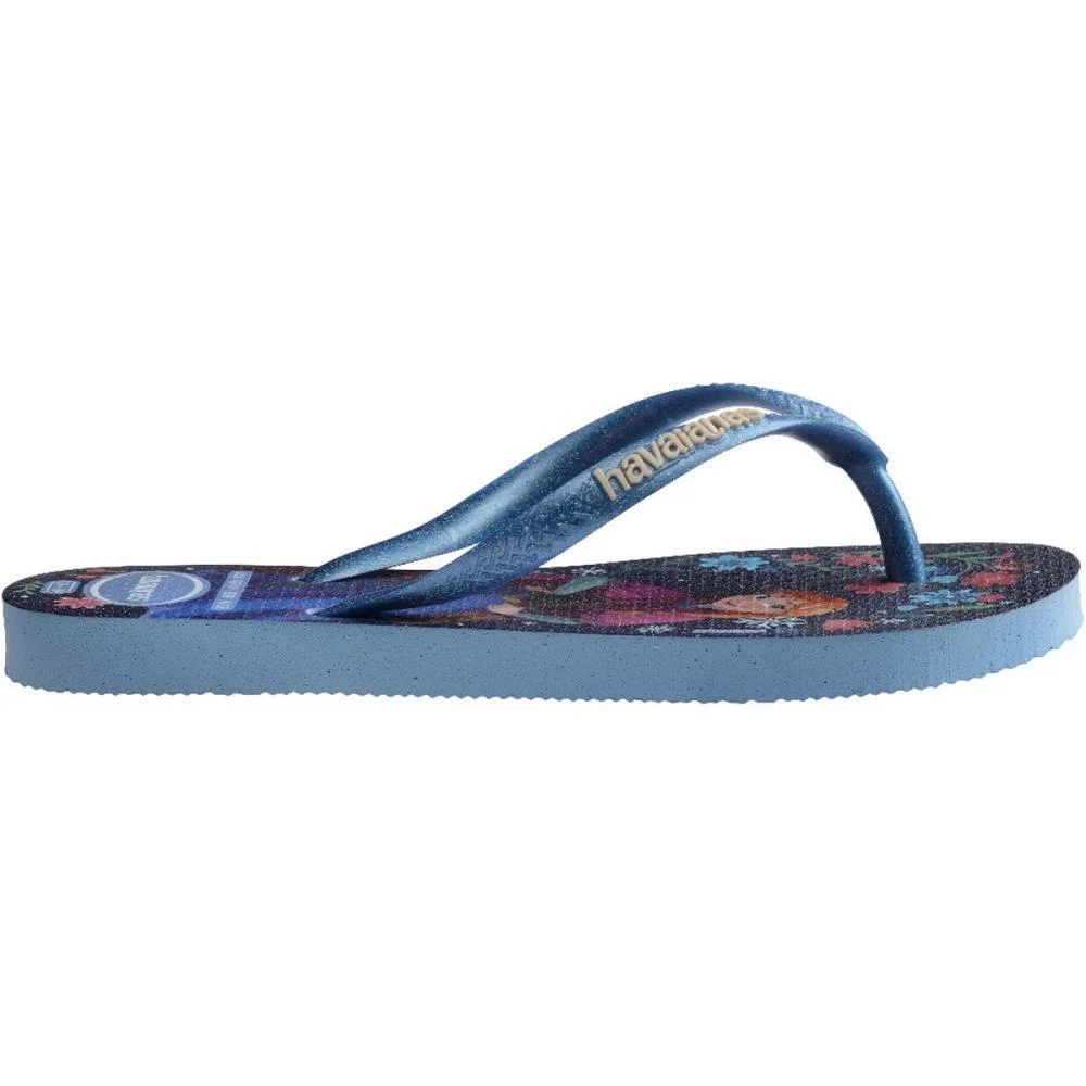 Chinelo Havaianas Infantil Princesas Slim Kids 31/2 Azul Havaianas (Par) - imagem 4