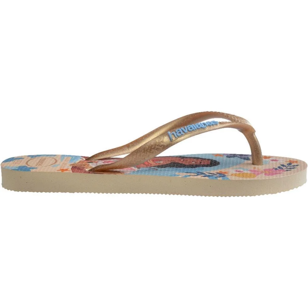 Chinelo Havaianas Infantil Princesas Slim Kids 27/8 Palha Havaianas (Par) - imagem 4