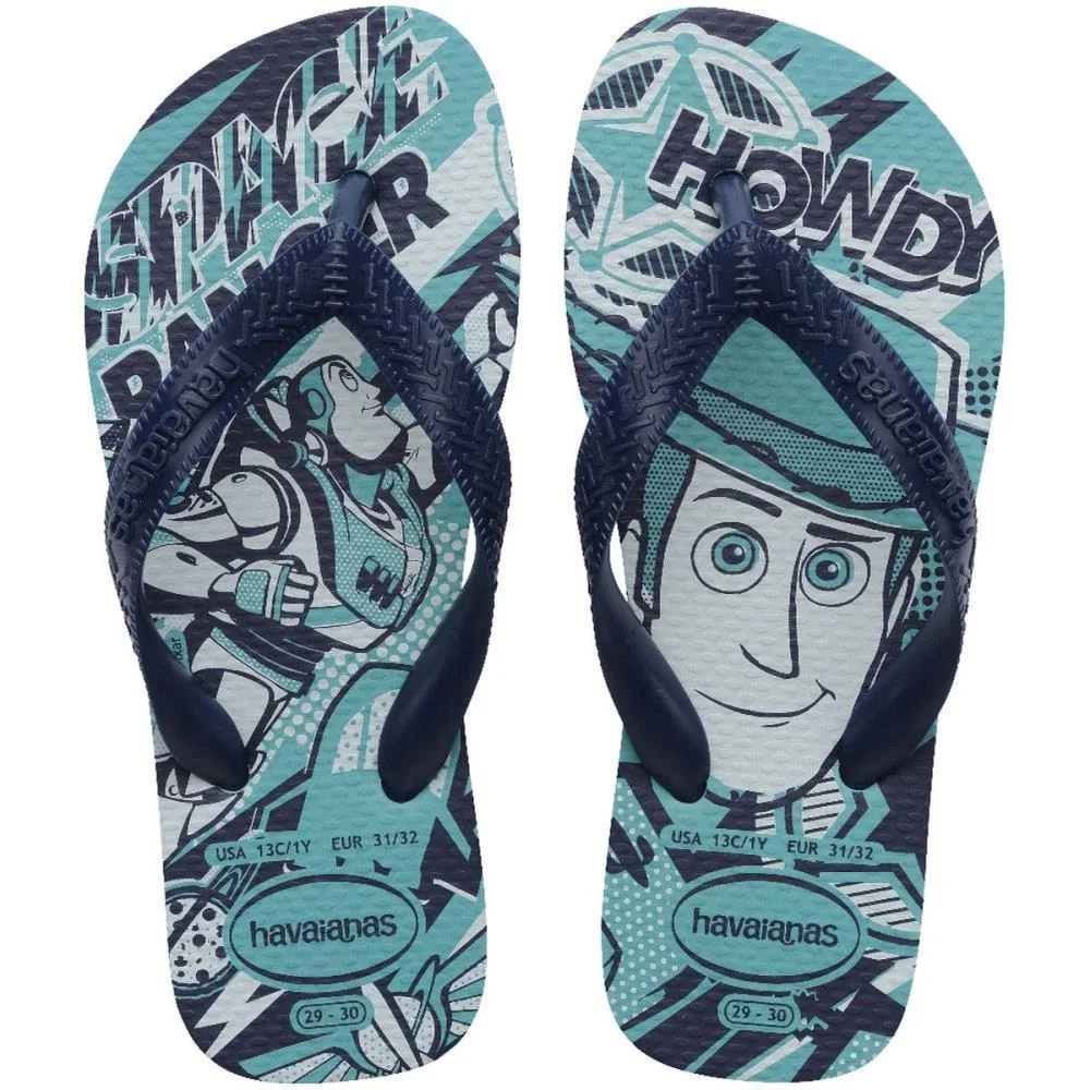 Chinelo Havaianas Infantil Kids Disney 31/2 Azul Havaianas (Par) - imagem 2