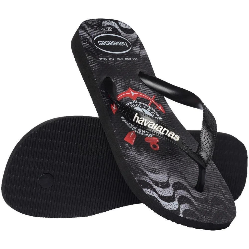 Chinelo Havaianas Masculino Top Corinthians 37/8 Preto Havaianas (Par) - imagem 5