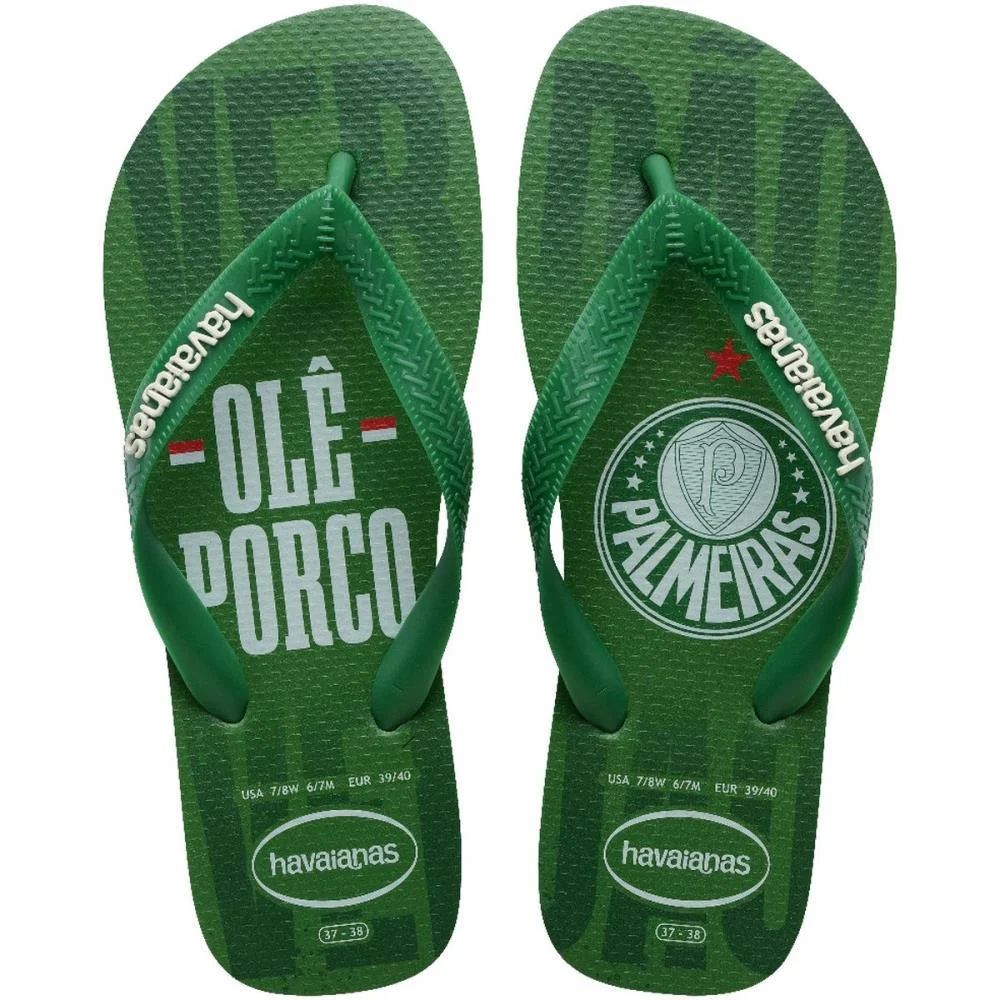 Chinelo Havaianas Masculino Top Palmeiras 37/8 Verde Havaianas (Par) - imagem 2