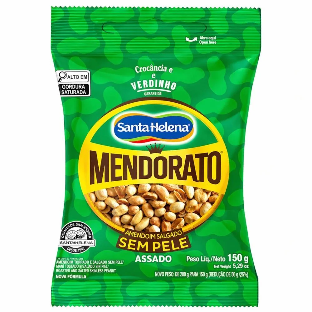 Amendoim Mendorato S/Pele Salgado 150G Santa Helena - imagem 4