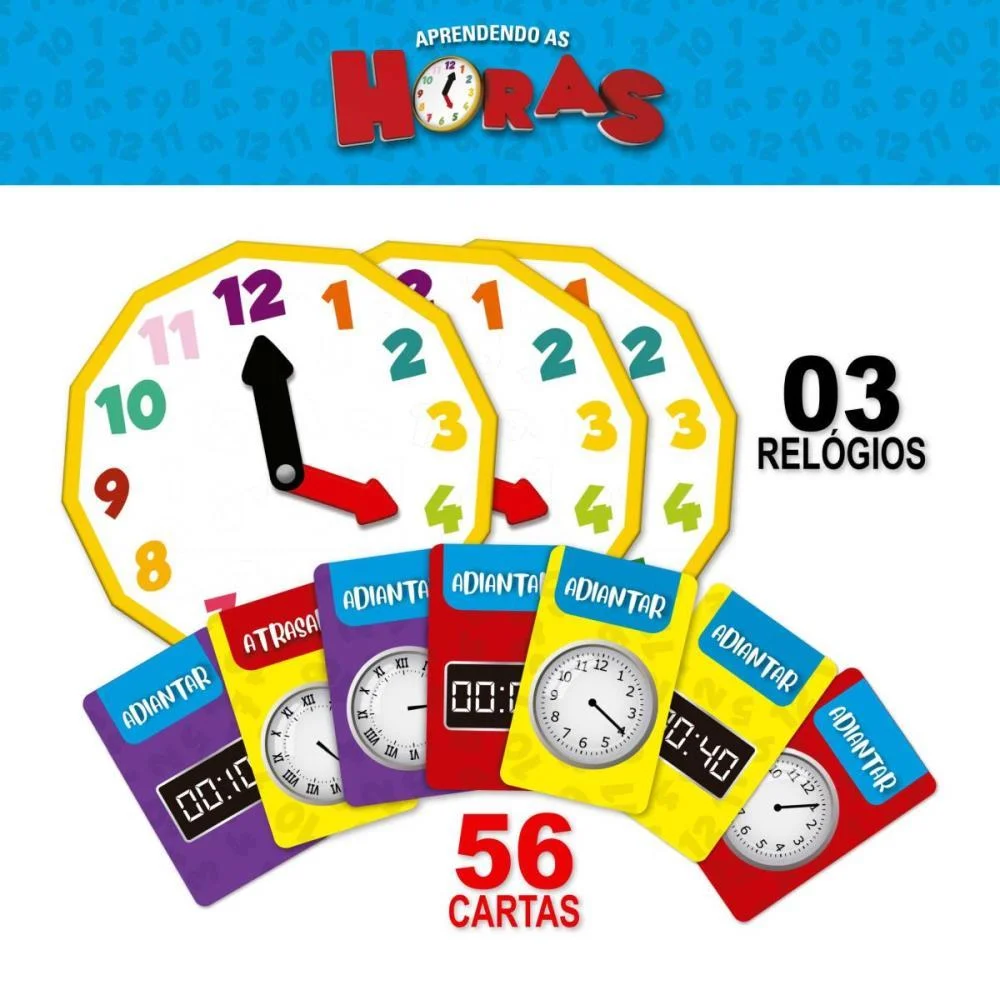 Brinquedo Pedagogico Aprendendo As Horas Pais E Filhos - imagem 4
