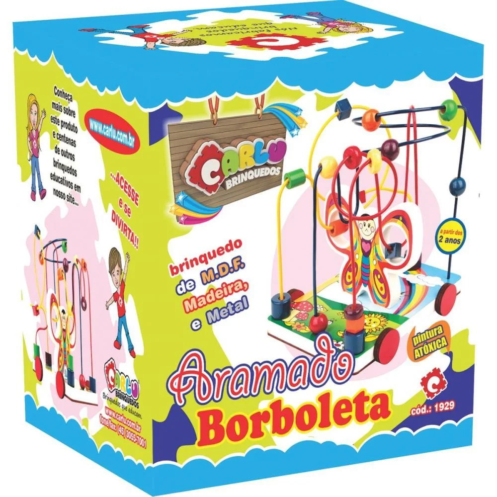 Brinquedo Pedagogico Borboleta Aramada Carlu - imagem 5