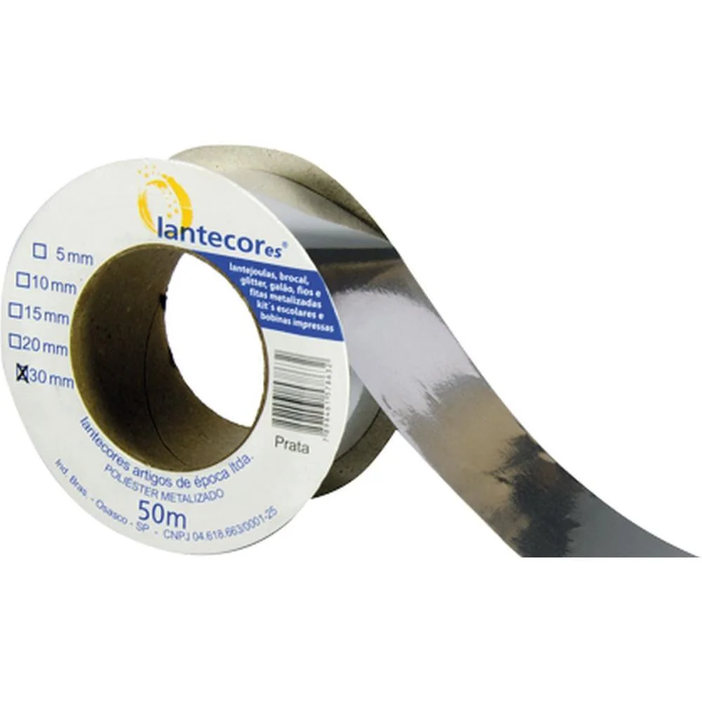 Fita Metaloide 15Mmx50Mts. Prata Lantecor - imagem 3
