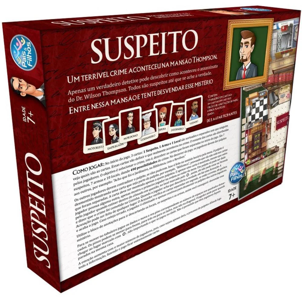 Jogo De Tabuleiro Suspeito Descubra Misterios Pais E Filhos - imagem 5