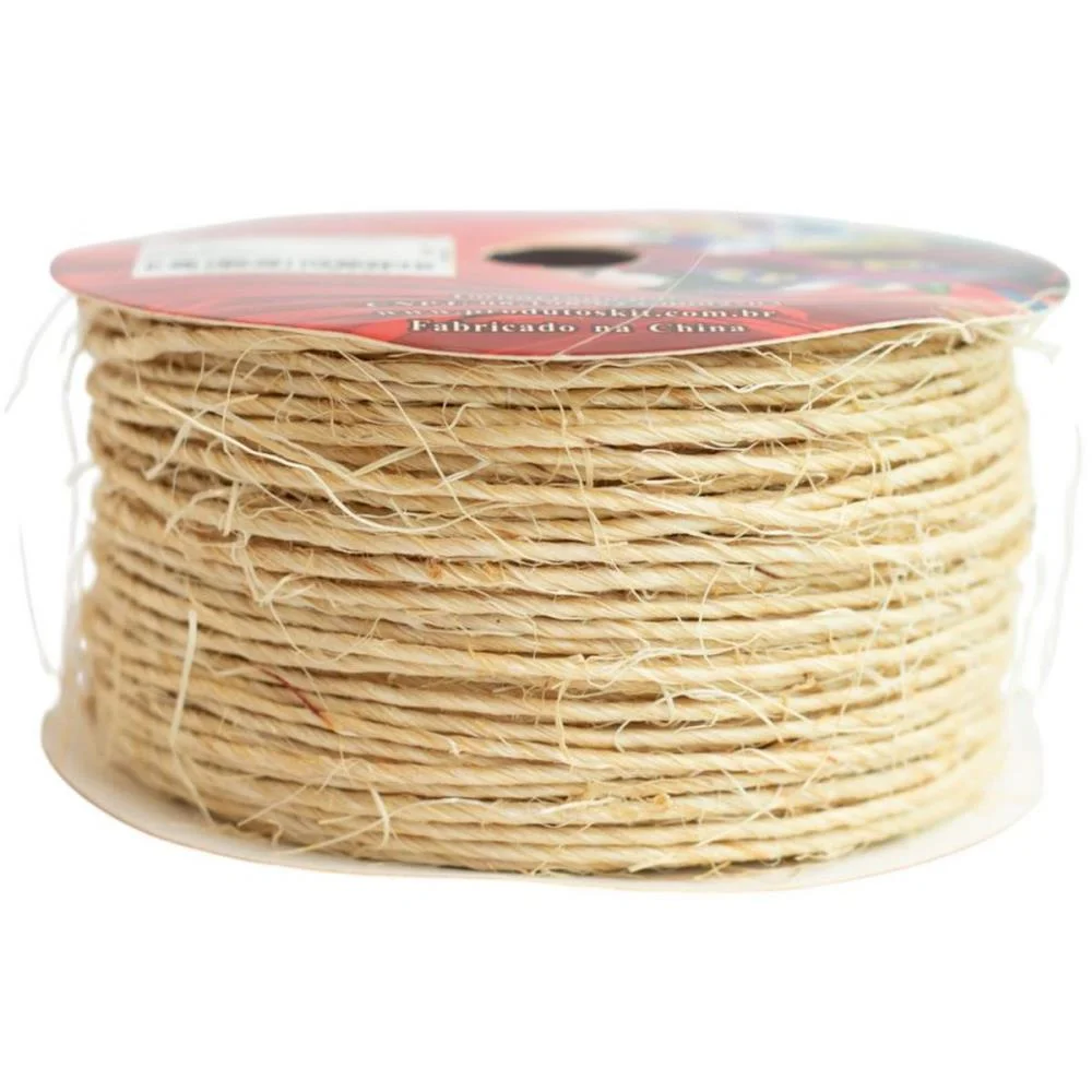 Sisal Simples 30Mm 50M. Natural Kit (Rolo) - imagem 4