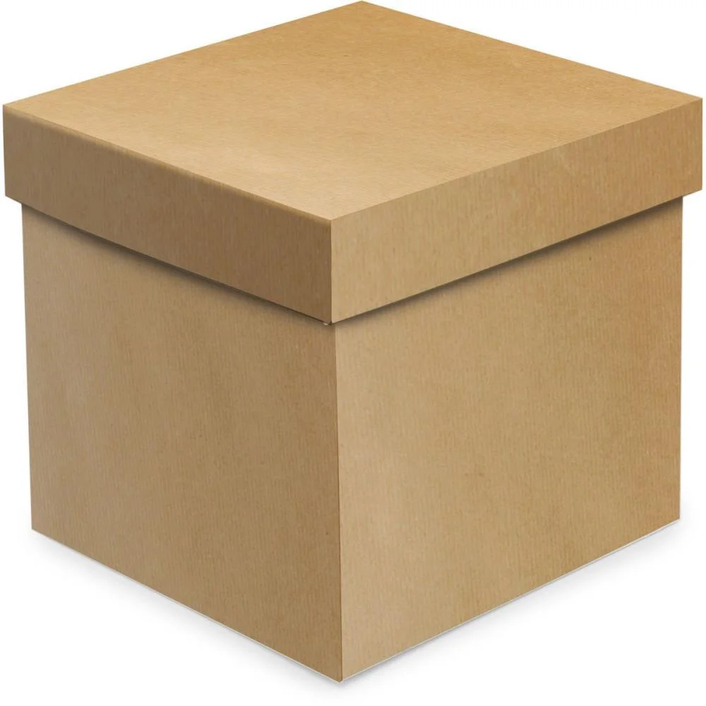 Caixa Para Presente Com Tampa Cubo Kraft P 13X13X13Cm Cromus (Pct.c/10) - imagem 3