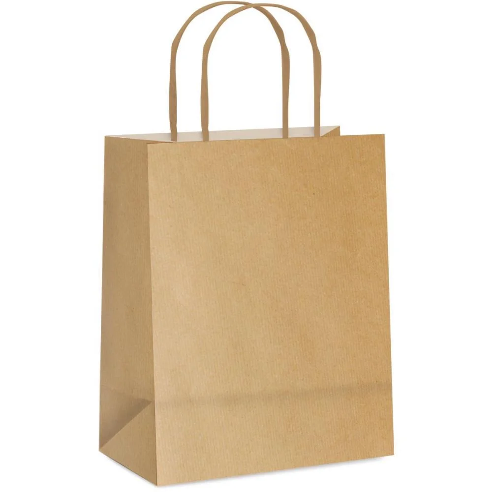 Sacola Para Presente Kraft M 26X19,5X9,5Cm 70G Cromus (Pct.c/50) - imagem 3
