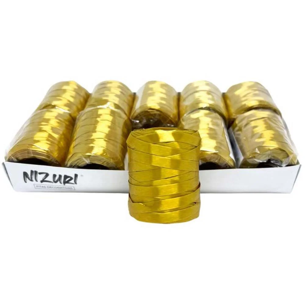 Fitilho 5Mmx50M Dourado Nizuri (Pct.c/10) - imagem 3