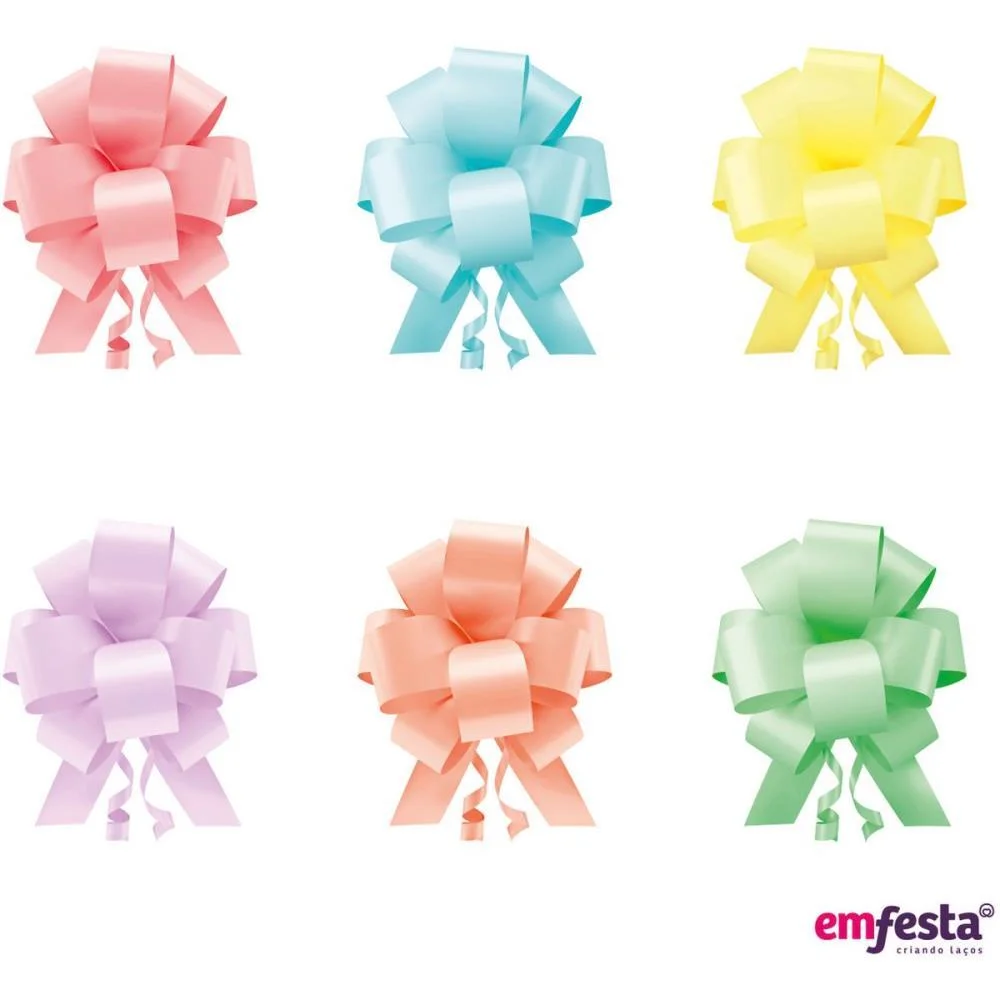 Laco Pronto Liso 20Mmx40Cm. Candy Colors Sor.bl Emfesta (Pct.c/10) - imagem 2