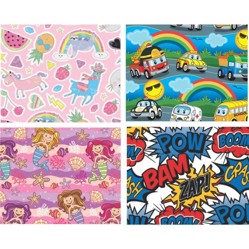 Papel Presente 50X60Cm Couche Linha Diamante Infantil Ii 4Md V.m.p. (Pct.c/40) - imagem 2