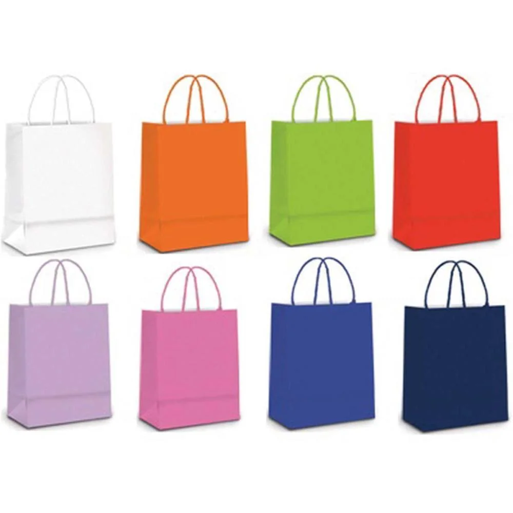Sacola Para Presente Lisa Cores Sortidas M 26X19,5X9,5Cm Cromus (Pct.c/10) - imagem 3
