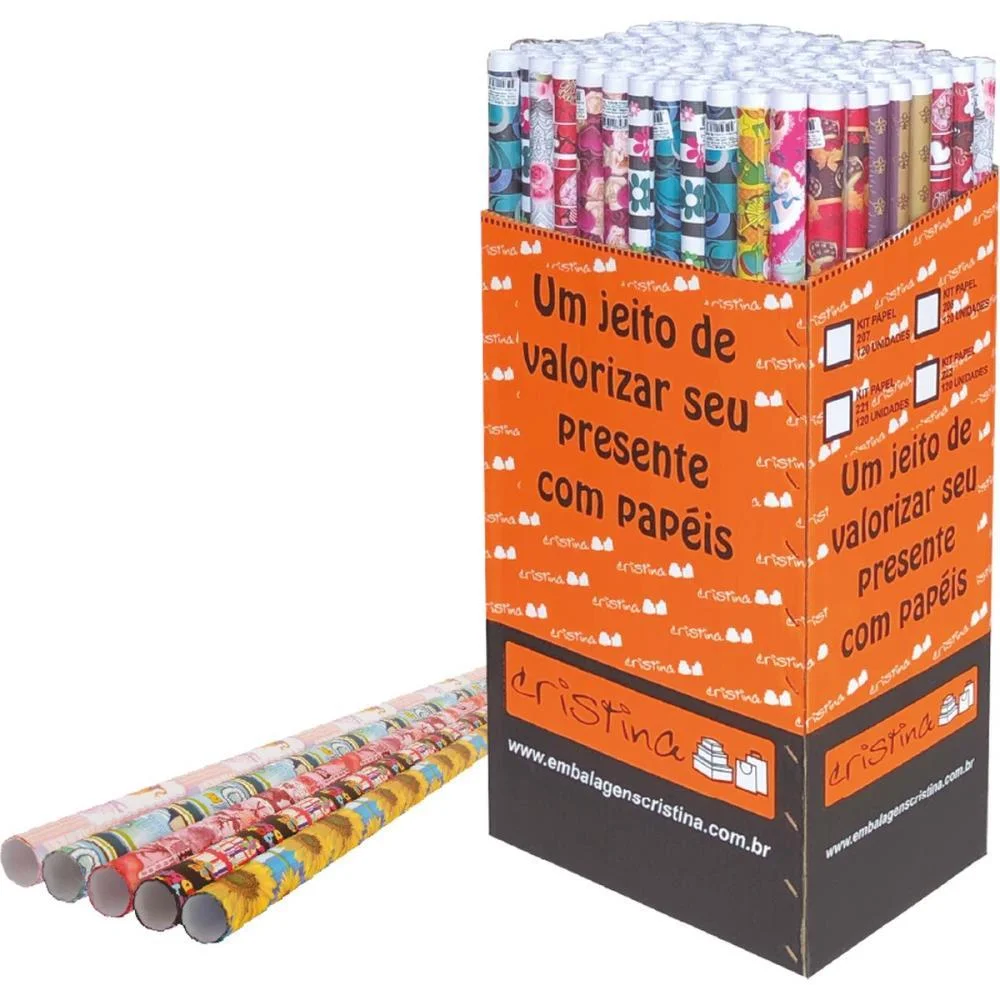 Papel Presente Kit 208 48X66 Cx.2X120Fls. Cristina (Dp.c/240) - imagem 2