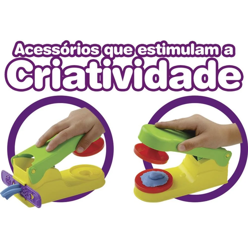 Massa Para Modelar Criativa Mini Fabrica Massinha Modelar Dismat - imagem 5