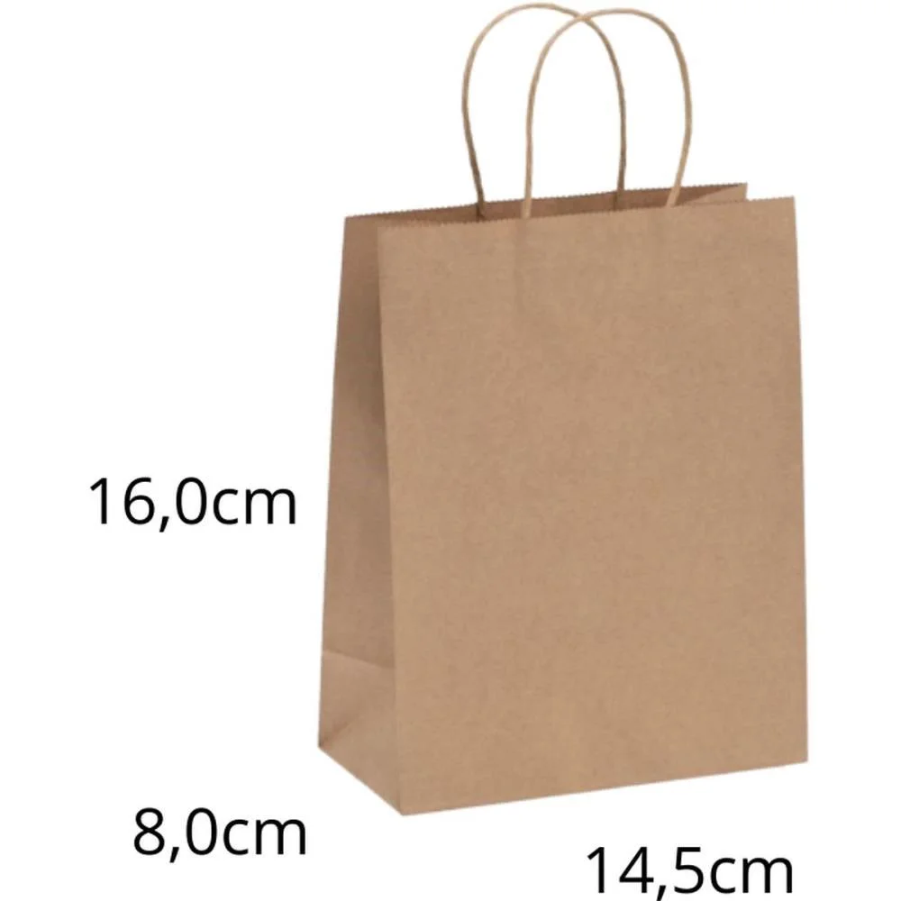 Sacola Para Presente Kraft Pp 16X14,5X8Cm Scrity (Pct.c/10) - imagem 3