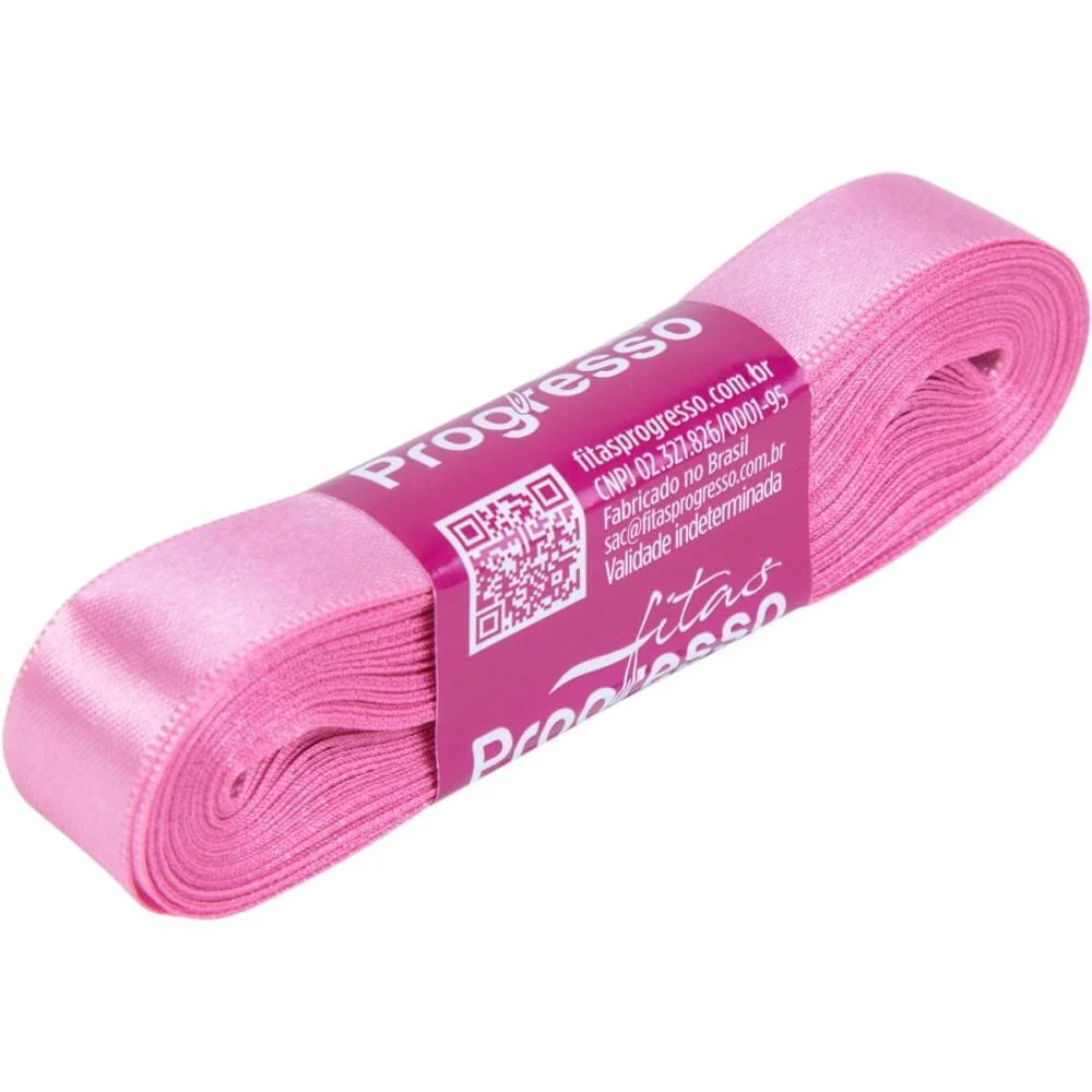 Fita De Cetim 15Mm 10M. Rosa Escuro 240 Fitas Progresso - imagem 3