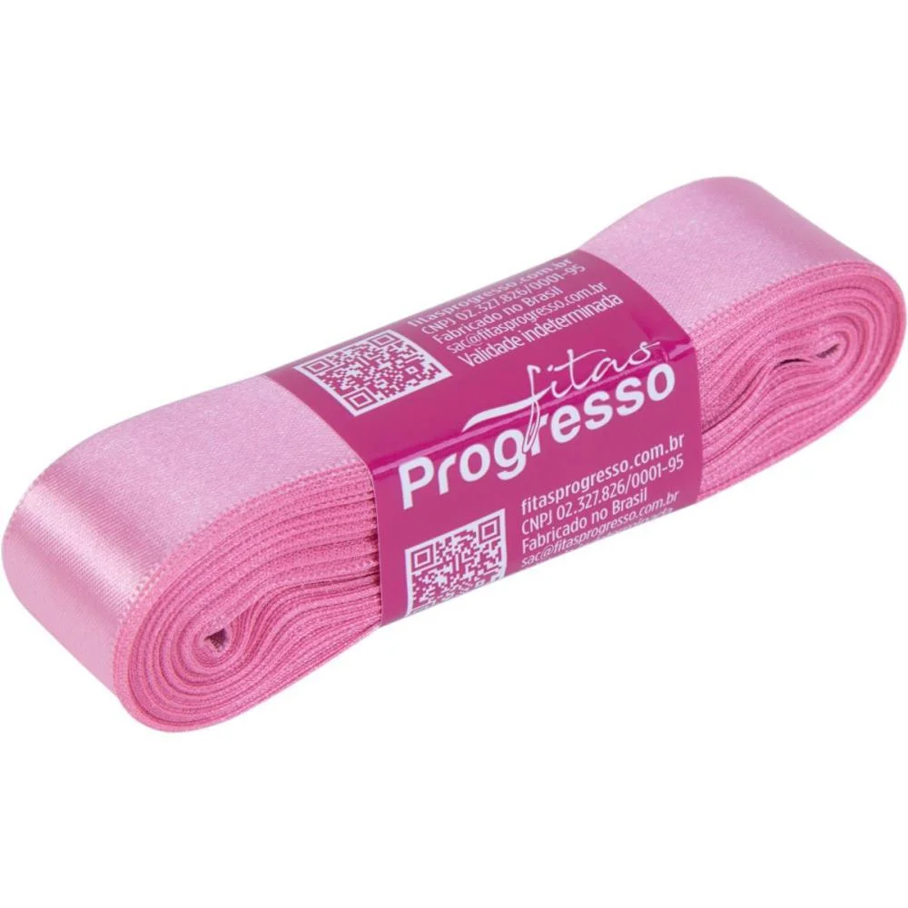 Fita De Cetim 22Mm 10M. Rosa Escuro 240 Fitas Progresso - imagem 3
