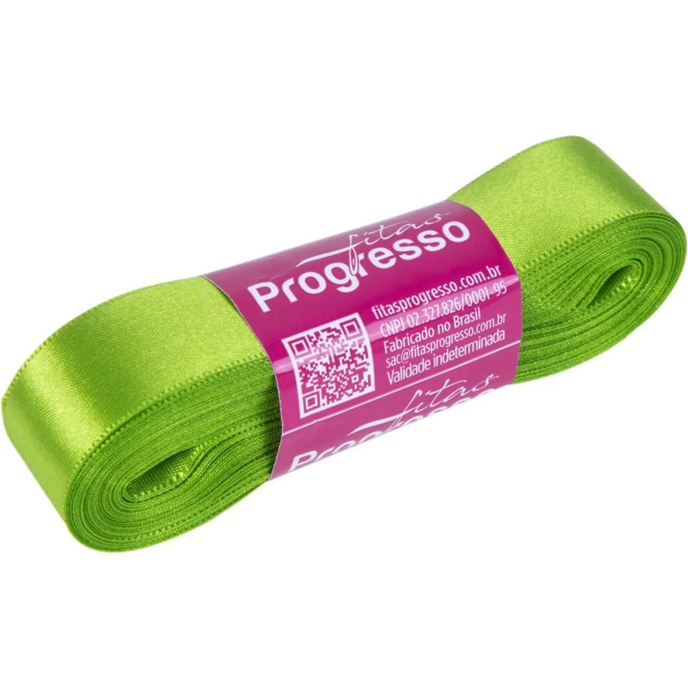 Fita De Cetim 22Mm 10M. Verde Folha 677 Fitas Progresso - imagem 3